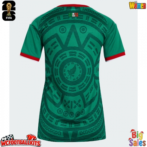 Mexico Replica Home Stadium Shirt for Women World Cup 2026 Short Sleeve